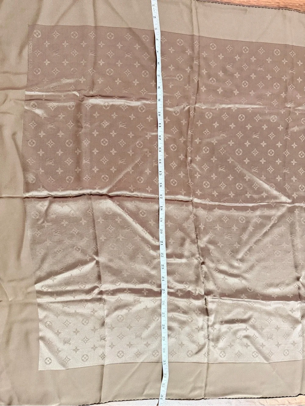Louis Vuitton Beige Monogram silk scarf